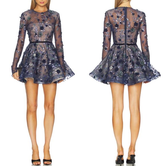 Bronx and Banco Dresses & Skirts - Bronx and Banco Talulah Mini Dress - Navy Blue Multi Sequin Party Cocktail